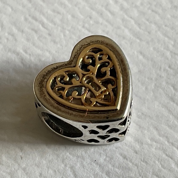Pandora two tone heart charm - Picture 4 of 6